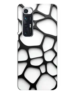 Чехол для Xiaomi Mi 10s с картинкой «Белая объемная сетка»