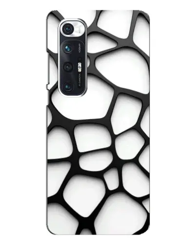 Чехол для Xiaomi Mi 10s с картинкой «Белая объемная сетка»