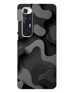 Чехол для Xiaomi Mi 10s с картинкой «Темный абстрактный камуфляж»