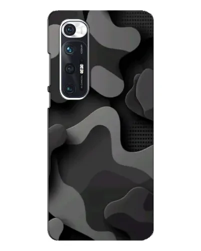 Чехол для Xiaomi Mi 10s с картинкой «Темный абстрактный камуфляж»