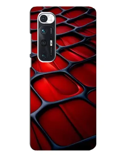 Чехол для Xiaomi Mi 10s с картинкой «Красная глянцевая сетка»