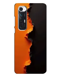 Чехол для Xiaomi Mi 10s с картинкой «Оранжевый разлом»
