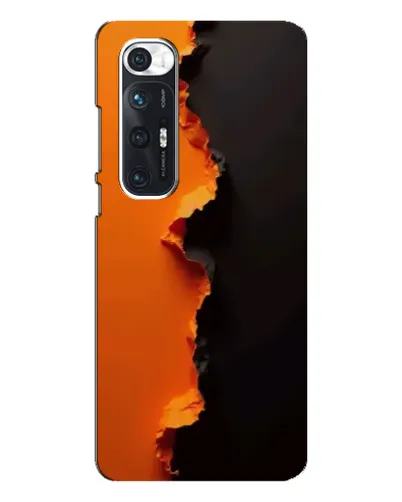 Чехол для Xiaomi Mi 10s с картинкой «Оранжевый разлом»