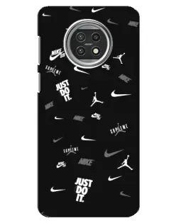 Чехол для Xiaomi Mi 10t Lite с картинкой «Nike Black Pattern»