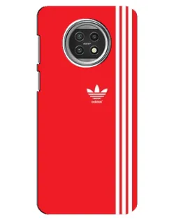 Чехол для Xiaomi Mi 10t Lite с картинкой «Красный минимализм Adidas»