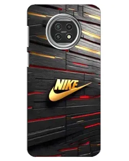 Чехол для Xiaomi Mi 10t Lite с картинкой «Золотой Nike на металле»