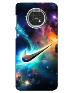 Чехол для Xiaomi Mi 10t Lite с картинкой «Космический Nike Swoosh»