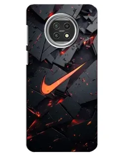 Чехол для Xiaomi Mi 10t Lite с картинкой «Nike — эффект разломов»