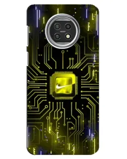 Чехол для Xiaomi Mi 10t Lite с картинкой «Nike — золотая искра»