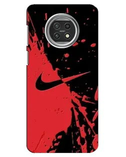 Чохол для Xiaomi Mi 10t Lite з картинкою «Червоні бризки Nike»