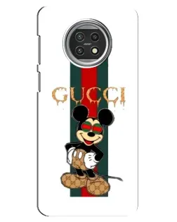 Чехол для Xiaomi Mi 10t Lite с картинкой «Микки Маус Gucci — полосы»