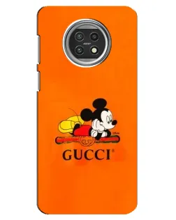 Чехол для Xiaomi Mi 10t Lite с картинкой «Микки Маус Gucci — оранж»