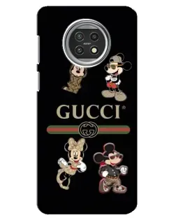 Чехол для Xiaomi Mi 10t Lite с картинкой «Gucci — герои Disney и монограмма»