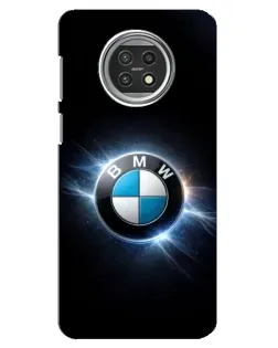 Чехол для Xiaomi Mi 10t Lite с картинкой «BMW — неоновое сияние»