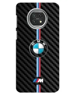Чехол для Xiaomi Mi 10t Lite с картинкой «Эмблема BMW и карбон»