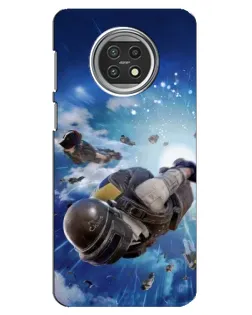 Чехол для Xiaomi Mi 10t Lite с картинкой «Десант PUBG — прыжок»