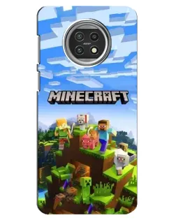 Чехол для Xiaomi Mi 10t Lite с картинкой «Minecraft классический мир»