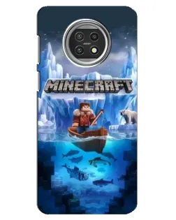 Чехол для Xiaomi Mi 10t Lite с картинкой «Minecraft ледяной мир»