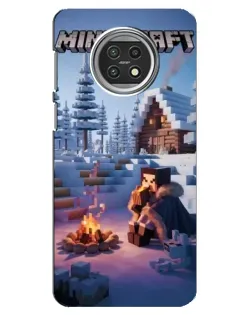 Чехол для Xiaomi Mi 10t Lite с картинкой «Зимний Minecraft»
