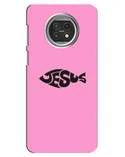 Чехол для Xiaomi Mi 10t Lite с картинкой «Розовый символ  Jesus»