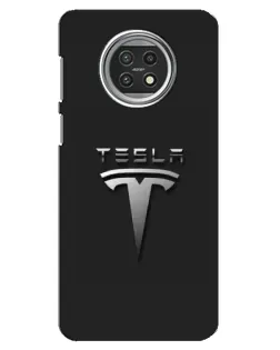 Чехол для Xiaomi Mi 10t Lite с картинкой «Стальной логотип Tesla»