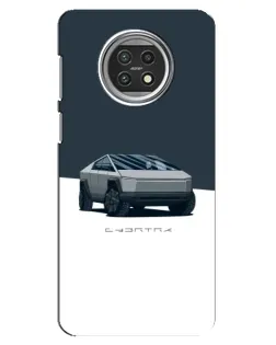 Чехол для Xiaomi Mi 10t Lite с картинкой «Серебристый Cybertruck Tesla»