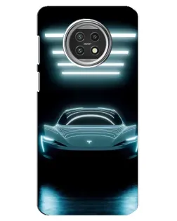 Чехол для Xiaomi Mi 10t Lite с картинкой «Tesla в неоне»