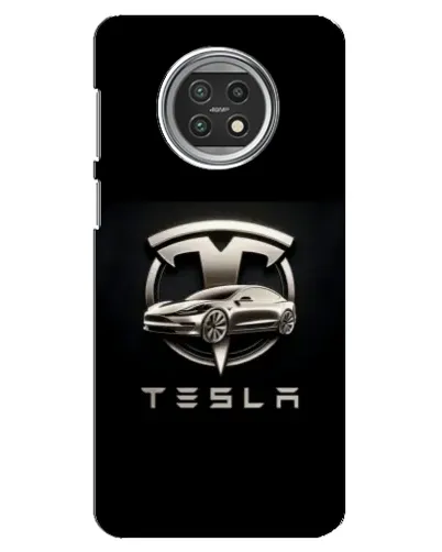 Чехол для Xiaomi Mi 10t Lite с картинкой «Tesla — серебристое авто»