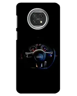 Чехол для Xiaomi Mi 10t Lite с картинкой «Салон Audi — руль»