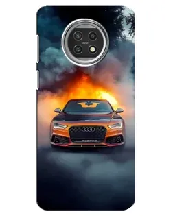 Чехол для Xiaomi Mi 10t Lite с картинкой «Audi в огненном дыму»