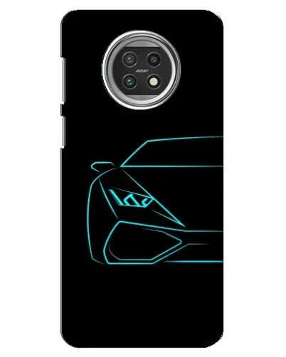Чехол для Xiaomi Mi 10t Lite с картинкой «Голубой силуэт Lamborghini»