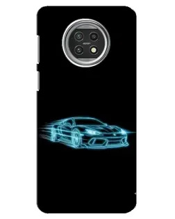 Чехол для Xiaomi Mi 10t Lite с картинкой «Неоновый контур Lamborghini»