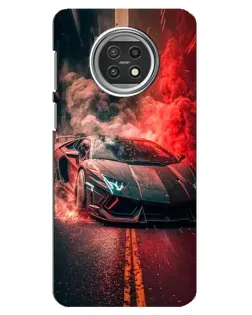 Чехол для Xiaomi Mi 10t Lite с картинкой «Lamborghini красный дым»
