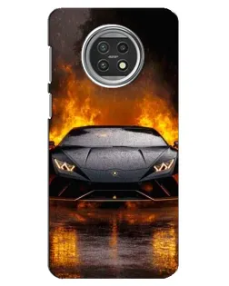Чехол для Xiaomi Mi 10t Lite с картинкой «Lamborghini в огне»