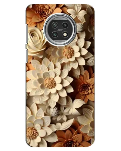 Чохол для Xiaomi Mi 10t Lite з картинкою «Бежевий флористичний декор»