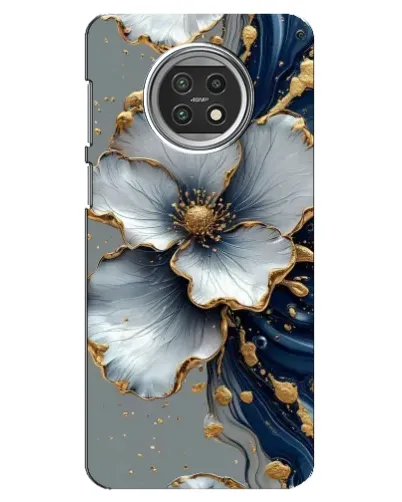 Чохол для Xiaomi Mi 10t Lite з картинкою «Біла квітка та золотий флюїд»