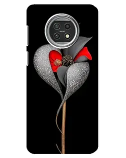 Чохол для Xiaomi Mi 10t Lite з картинкою «Срібна фантазійна квітка»