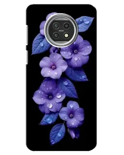 Чехол для Xiaomi Mi 10t Lite с картинкой «Фиолетовые цветы с росою»