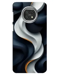 Чехол для Xiaomi Mi 10t Lite с картинкой «Объемные черно-белые ленты»