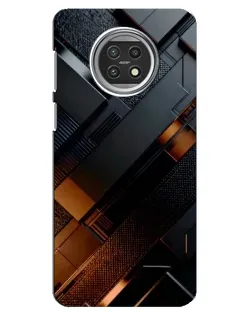 Чехол для Xiaomi Mi 10t Lite с картинкой «Черные геометрические блоки»