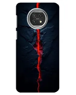 Чехол для Xiaomi Mi 10t Lite с картинкой «Kрасная лавовая трещина»