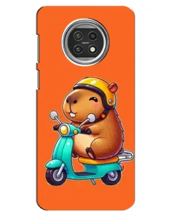 Чехол для Xiaomi Mi 10t Lite с картинкой «Капибара на скутере»