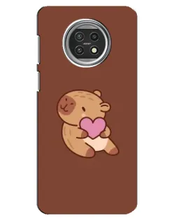 Чехол для Xiaomi Mi 10t Lite с картинкой «Капибара с сердцем»