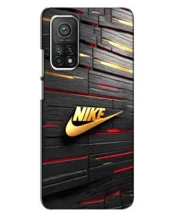 Чехол для Xiaomi Mi 10T Pro с картинкой «Золотой Nike на металле»