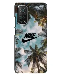 Чехол для Xiaomi Mi 10T Pro с картинкой «Тропический принт Nike»