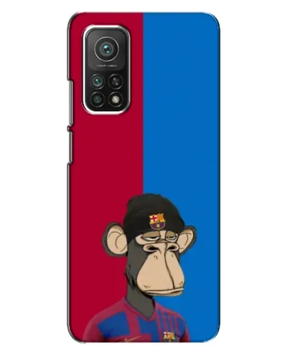 Чехол для Xiaomi Mi 10T Pro с картинкой «Bored Ape — фанат Барсы»