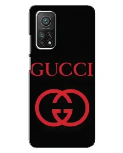Чехол для Xiaomi Mi 10T Pro с картинкой «Gucci — красный логотип»