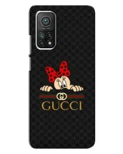 Чехол для Xiaomi Mi 10T Pro с картинкой «Минни Маус Gucci — черный»