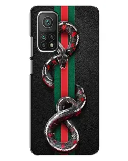 Чехол для Xiaomi Mi 10T Pro с картинкой «Gucci — змея на полосе» Чехол для Xiaomi Mi 10T Pro с картинкой «Gucci — змея на полосе»