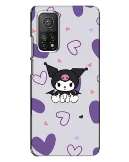 Чехол для Xiaomi Mi 10T Pro с картинкой «Kuromi и лавандовые сердца»